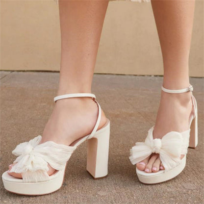 Casual Bowknot Design High Platform Women Sandals