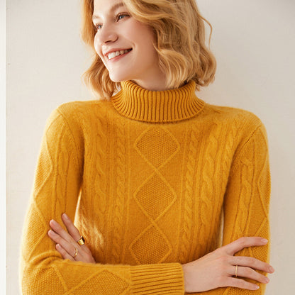 Womens Soft Long Sleeve Turtleneck Sweaters