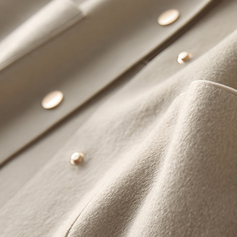 Women Turn Down Collar Hooded Fluffy Outwear Coats