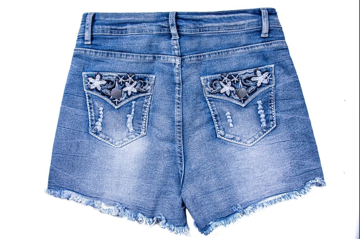 Ripped Mid-High Rise Denim Shorts Women – Edgy Summer Streetwear Outfit