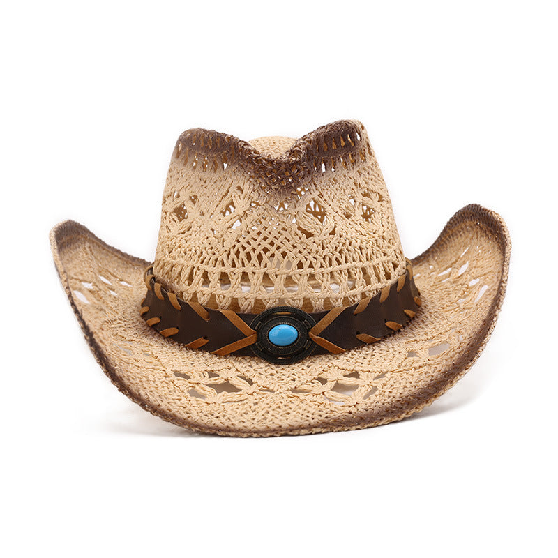Breathable Woven Hollow Out Western Hats