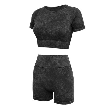 Seamless Cotton Yoga Two-Piece Outfit Set | Comfortable Activewear Style 2025