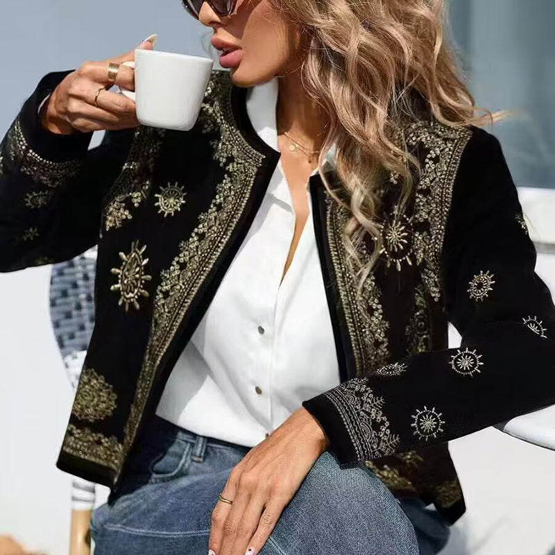 Lightweight Floral Print Casual Long Sleeve Jacket