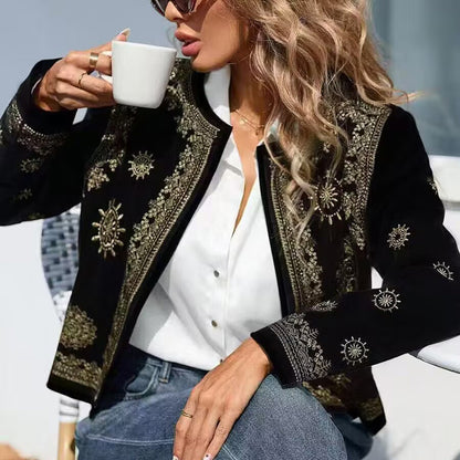 Lightweight Floral Print Casual Long Sleeve Jacket