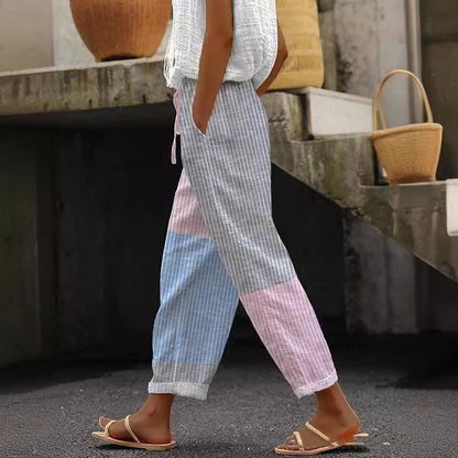 Women’s High Waist Casual Loose Pocket Trousers – Relaxed Everyday Streetwear Pants