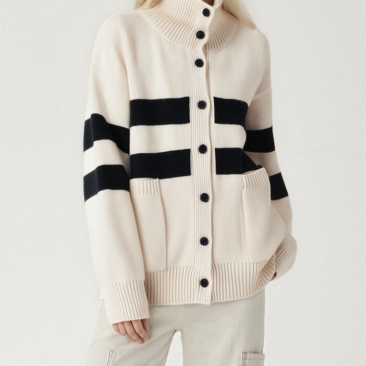 Cozy Chic: Loose Knitted Cardigan for Effortless Everyday Style