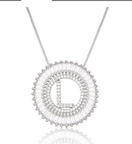 A Z Letter 6mm Imitation Pearls Necklace For Women