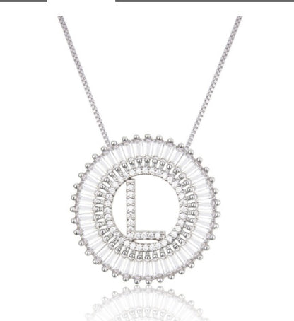 A Z Letter 6mm Imitation Pearls Necklace For Women