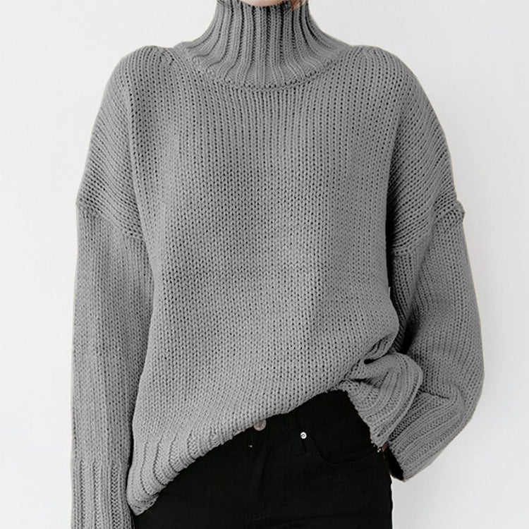 Fashionable Knitted Pullover Sweater for Women – Classic & Cozy