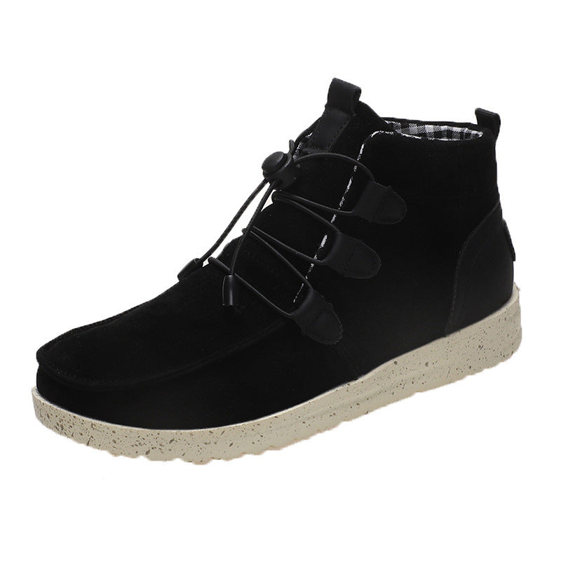 Casual Hook Loop Closure Zipper Design Ankle Boots