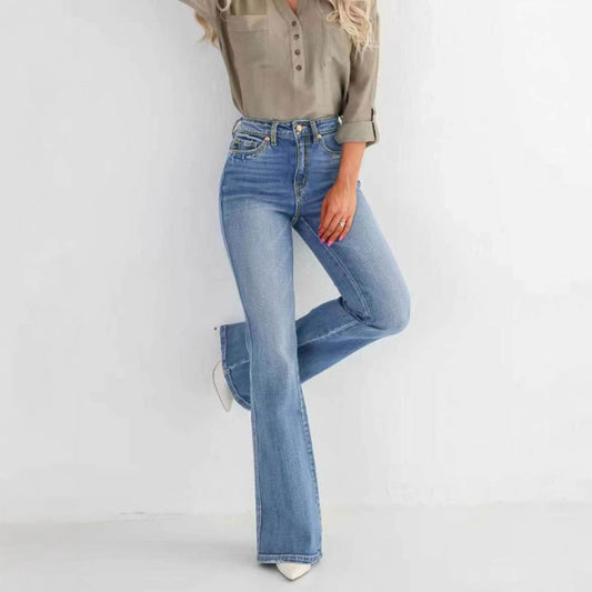 Wide Straight Leg Street Style Women Denim Pants