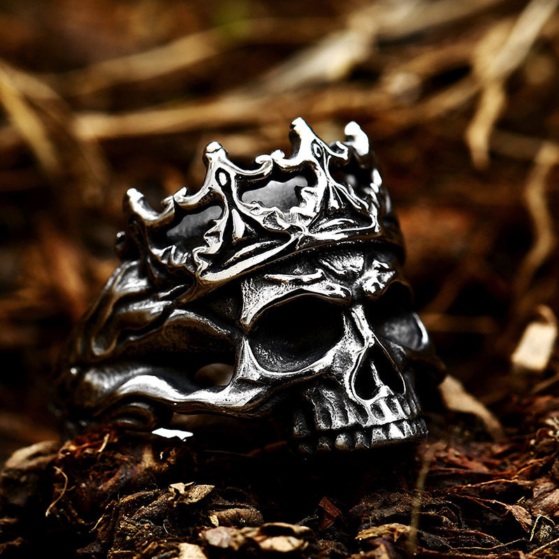 Bright Heavy Skull Stainless Steel Creative Ring