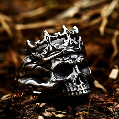 Bright Heavy Skull Stainless Steel Creative Ring