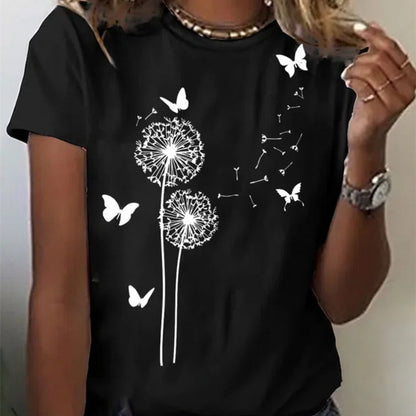Women’s Printed Casual T-Shirts – Lightweight Nylon Tees for Everyday Wear, Street Style Outfit