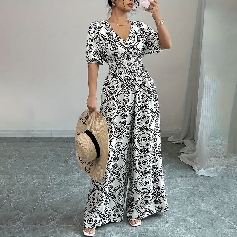 Summer Streetwear Style Casual Wide Leg Jumpsuits Overall