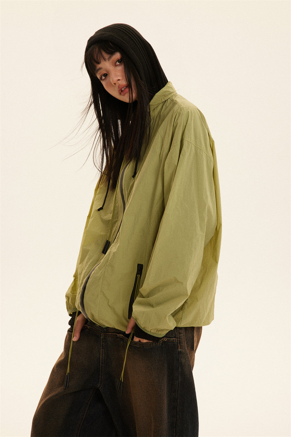 Stand Collar Sun Protection Trip Wear Style Thin Jacket