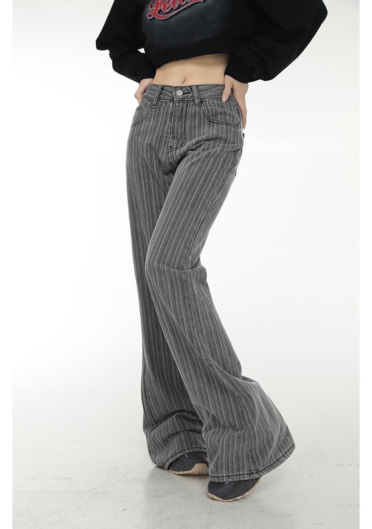 Women Grey High Waisted Jeans