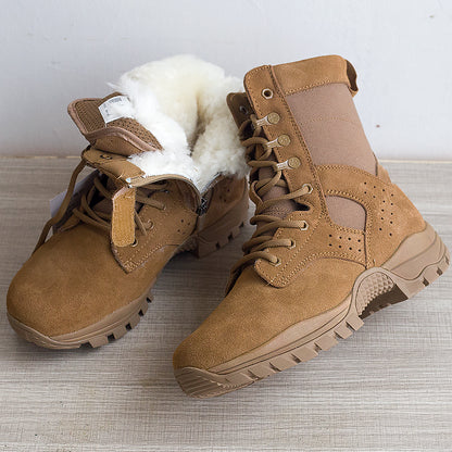 Womens Lace Up Snow Boots Waterproof Platform Outdoor Cotton Ski Boots 2025 Winter Collection