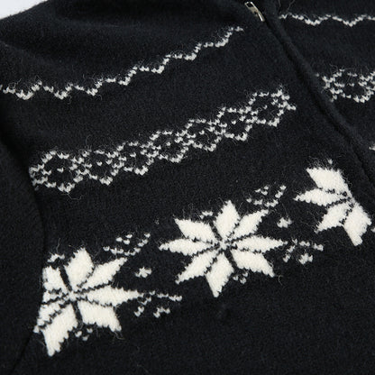 Simple Geometric Casual Cardigan Sweater for Women – Loose Pullover, Cozy Fall & Winter Outfit