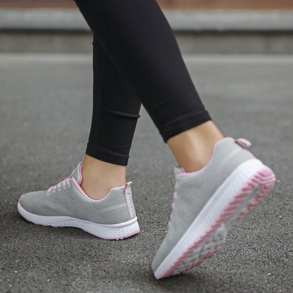 Women’s Low-Heeled Wedge Sneakers | Breathable Mesh Sports Shoes