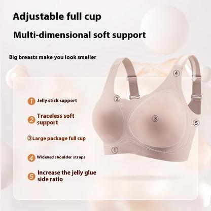 Wire Free Sexy Lace Bras Full Cup Plus Size Womens Underwear