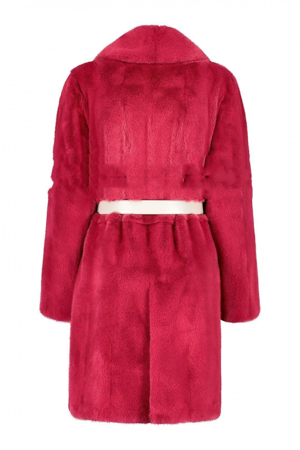 Red robe with a white shirt underneath on a white background