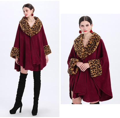 Plus Size Fox Fur Collar Cloak Cape – Coats Outfits Women & Elegant Winter Layering