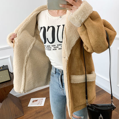 Soft Lamb Suede-Inspired Oversized Coat – Coats Outfits Women & Cozy Chic Style