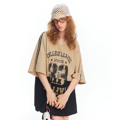 Casual Sports Loose Tops – Unisex Cotton-Blend T-Shirts, Trendy Streetwear & Everyday Outfit