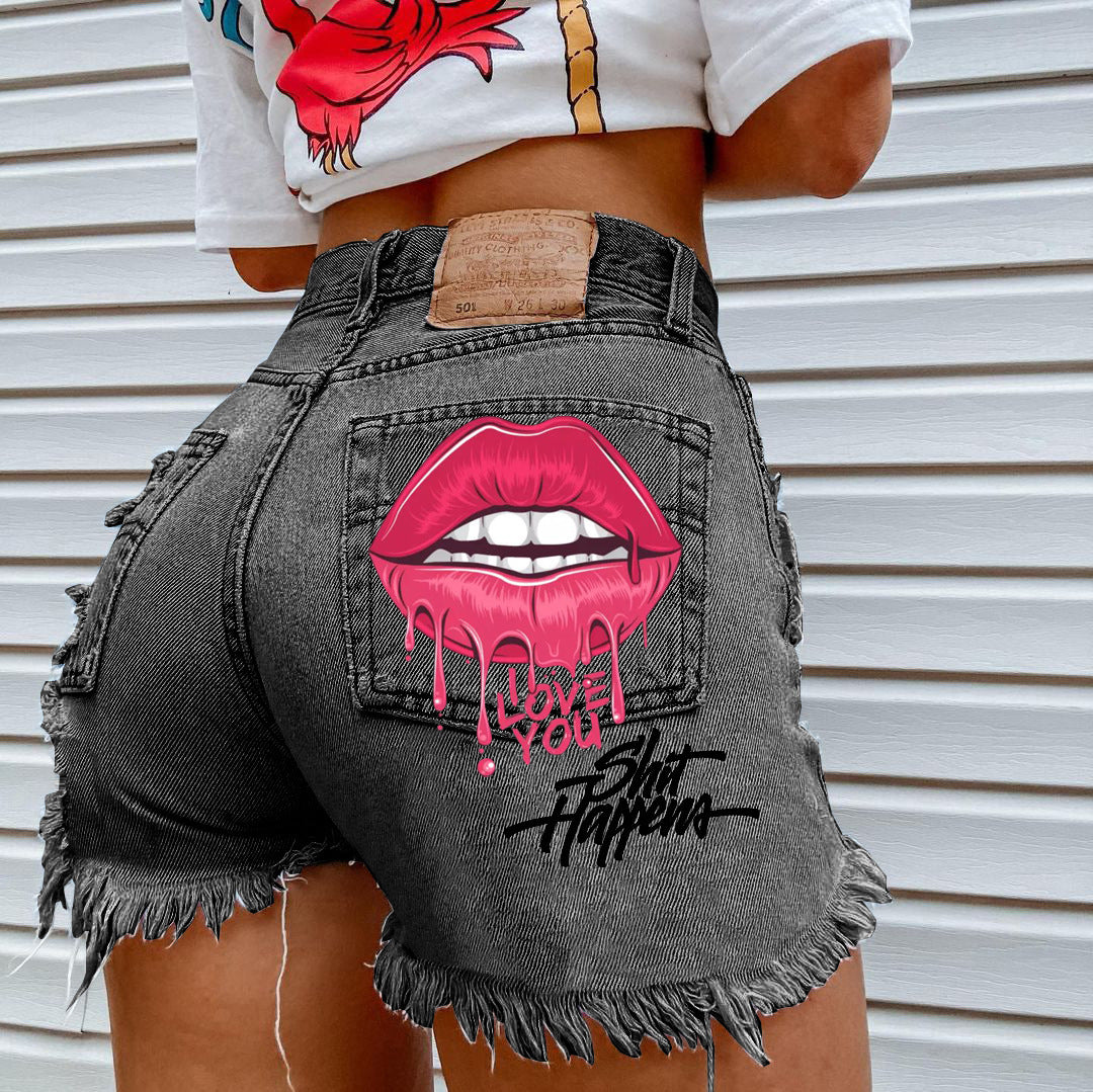 Ripped Mid Waist Denim Shorts Women – Streetwear & Casual Summer Outfit