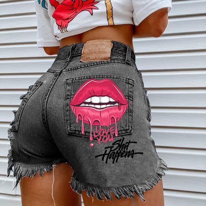 Ripped Mid Waist Denim Shorts Women – Streetwear & Casual Summer Outfit