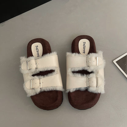 Casual Anti Slip Belt Buckle Women Slippers