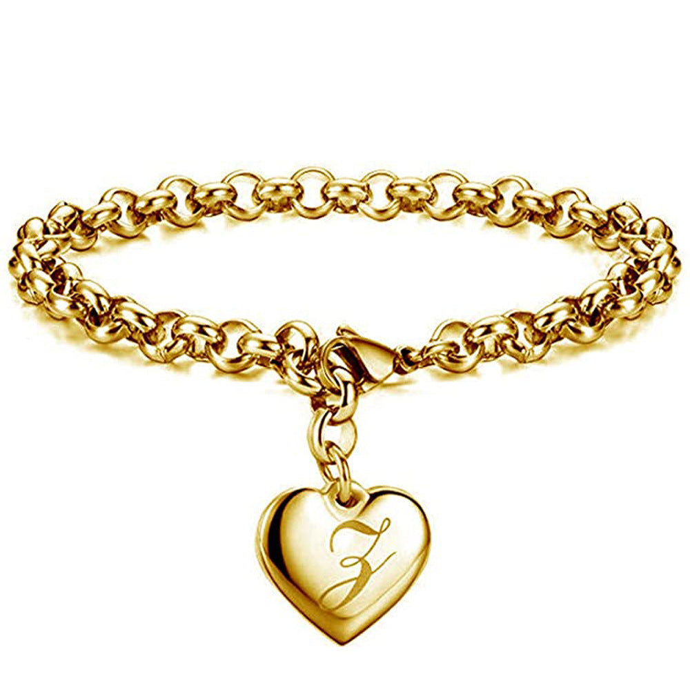 Womens Stainless Steel Gold Silver Link Bracelet