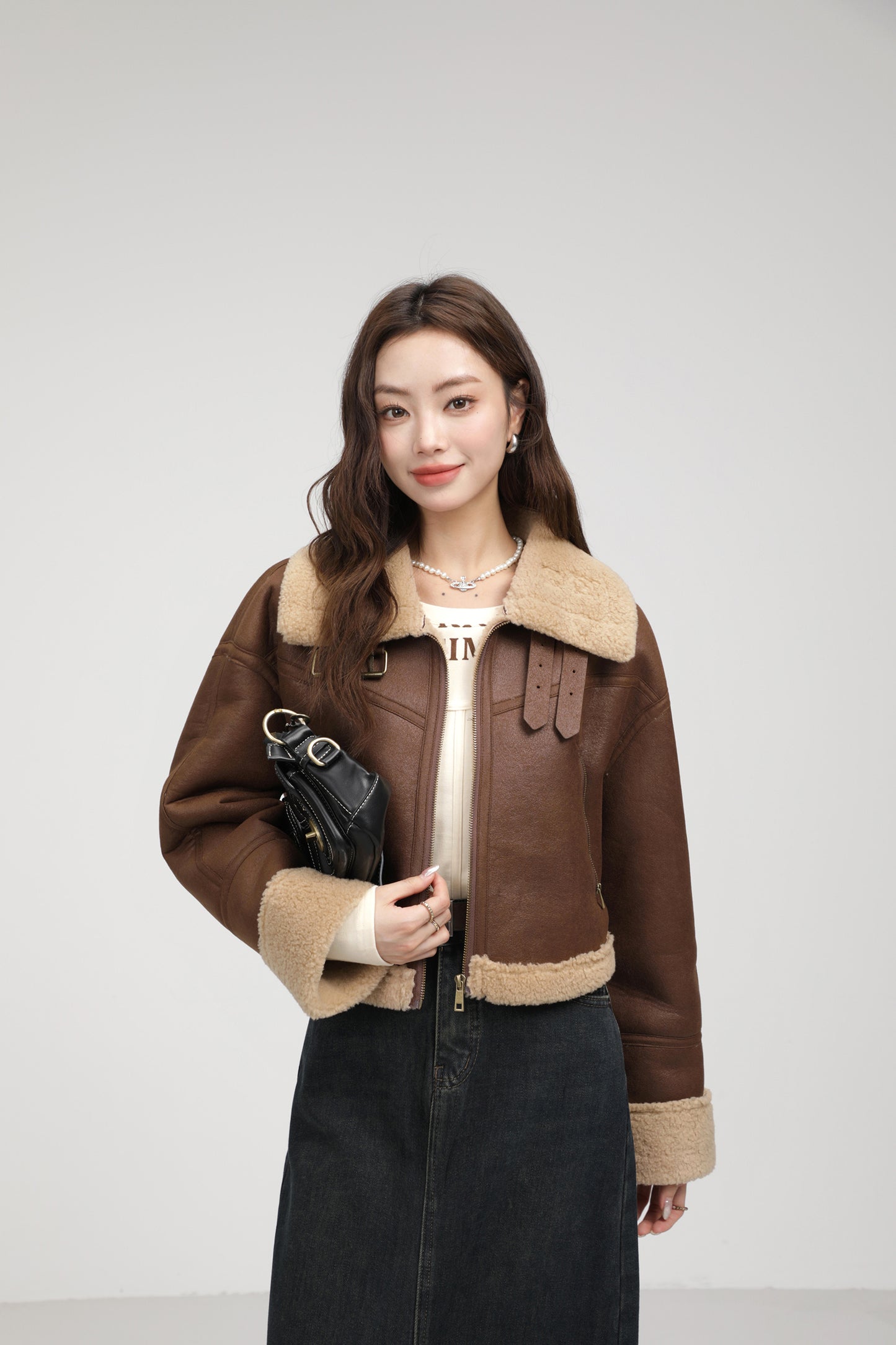 Women Chic Solid Khaki Coats