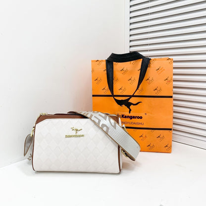 Retro Chessboard Shoulder Messenger Bag for Women