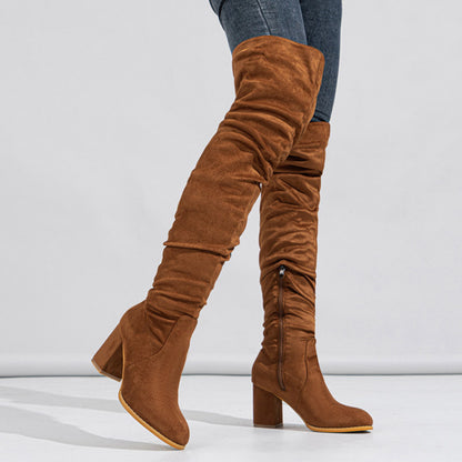 Suede Over the Knee Boots for Women | Chic High Boots Outfit Winter 2025