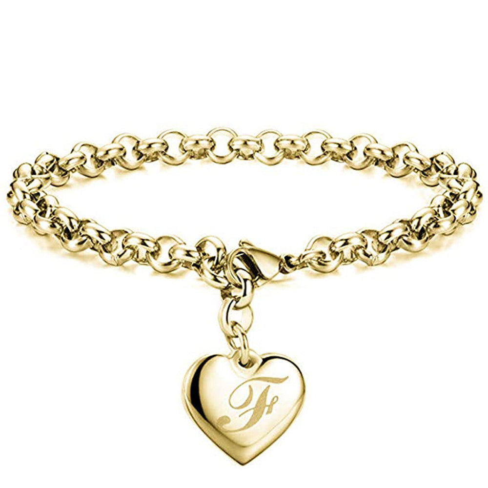 Womens Stainless Steel Gold Silver Link Bracelet
