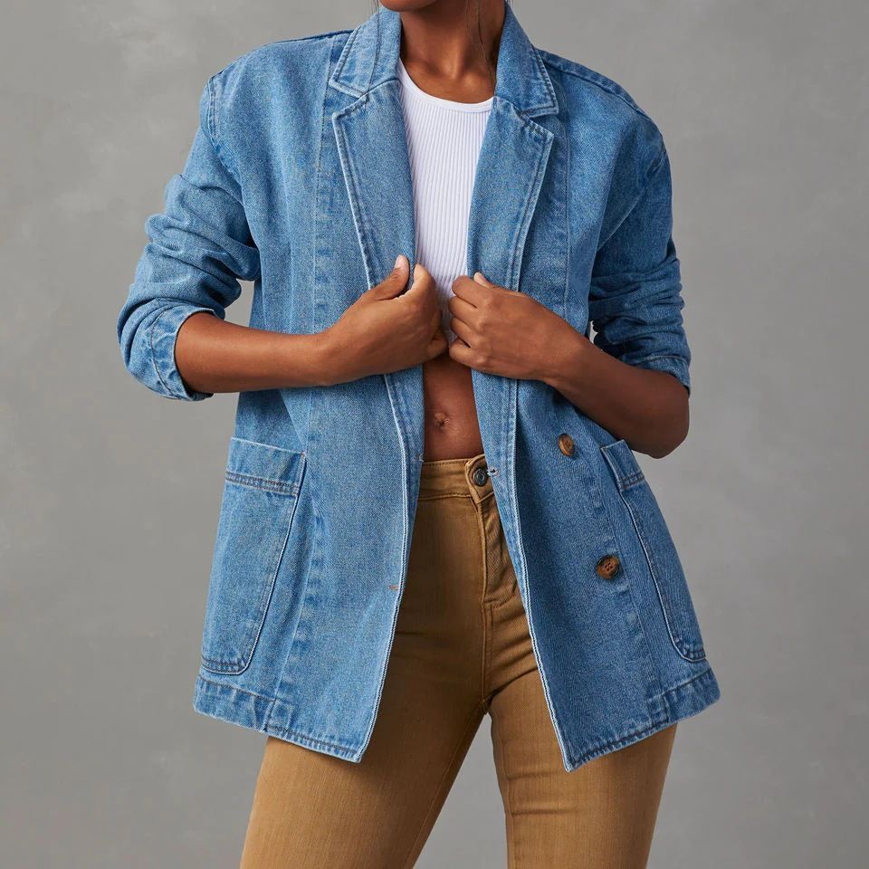 Chester Blue Long Sleeve Denim Coat