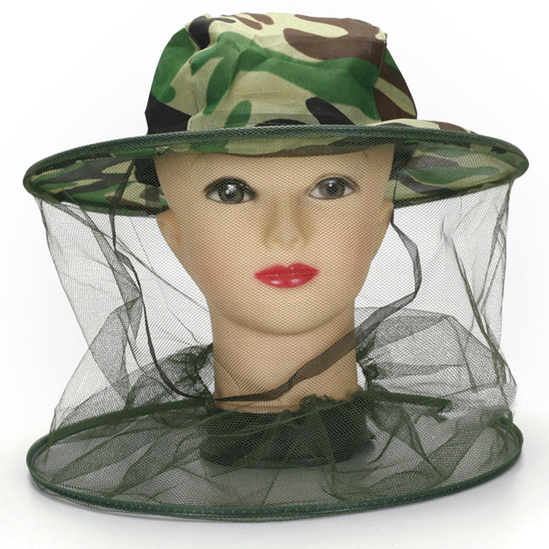 Insect Bugs Bee Mosquito Head Face Protector Camouflage Mesh Hat