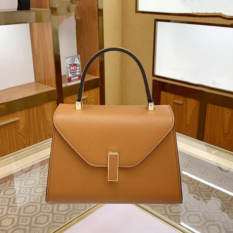 Office Ladies PU Leather Tote Handbag – Fashion Design Messenger Bag for Women, Elegant Flap Shoulder Crossbody Bag