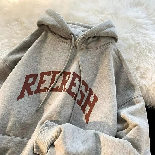 Autumn Winter Fashion Refresh Printed %100 Cotton Cool Hoodies