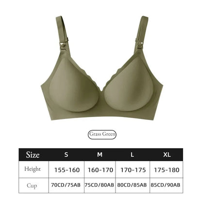 Soft Cotton Nursing Bra – Breathable Maternity Breastfeeding Bra for Moms