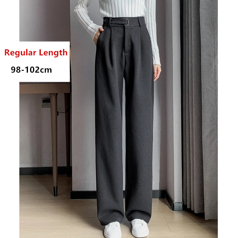 Casual Woolen Loose Pants