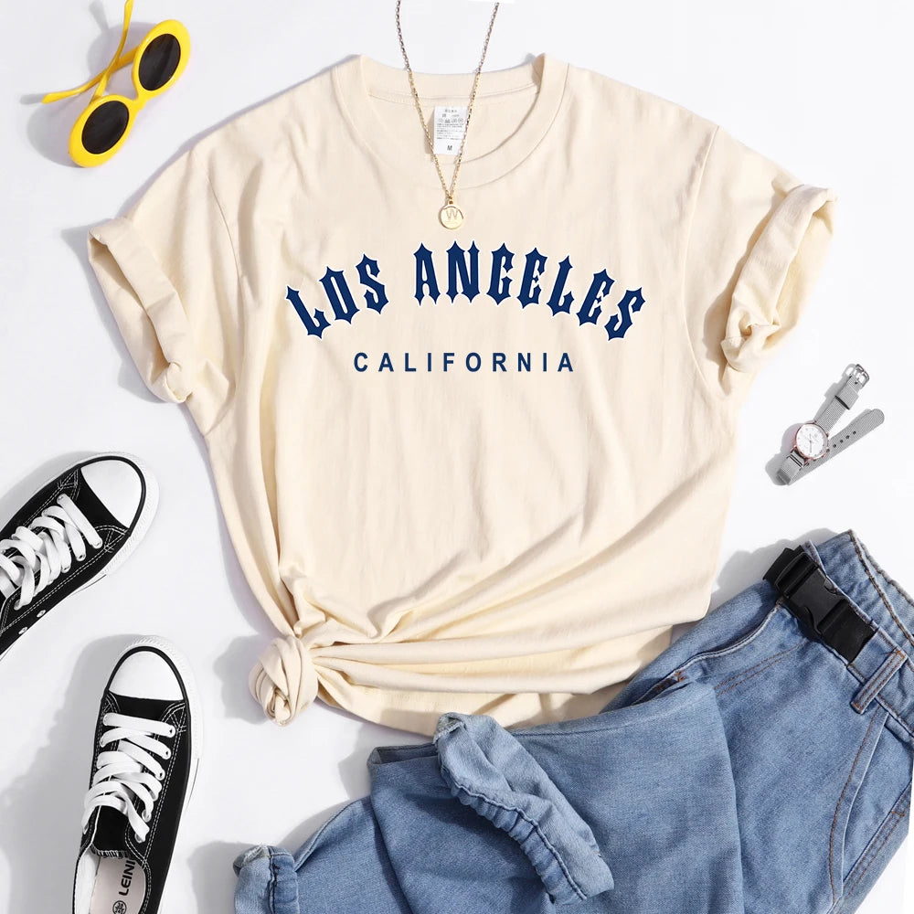 Life Is Beginning Los Angeles California Printed Cool T Shirts