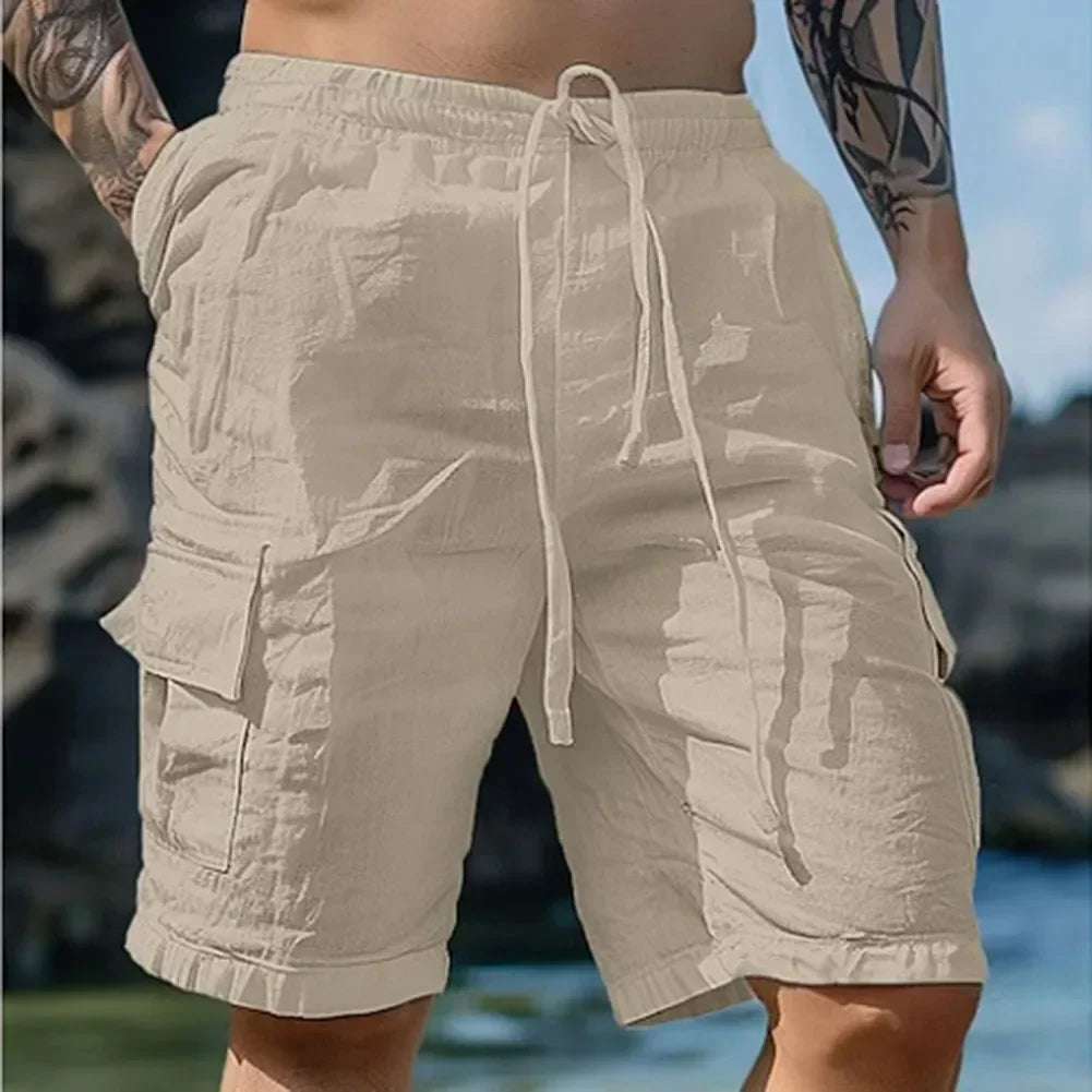 Men’s Loose Cargo Shorts – Casual Streetwear with Pockets for Beach & Sports