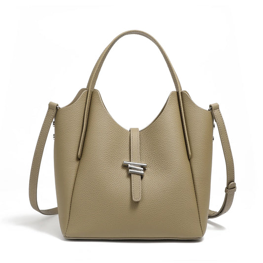 Premium Genuine Leather Bucket Bag Spacious Versatile