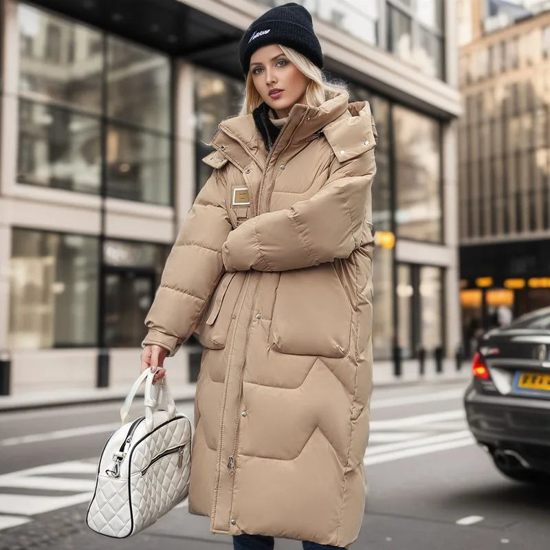 2025 Women's Long Parka Down Jacket – Thick Winter Coat, Warm Puffer Jacket, Full-Length Down Coat for Cold Weather