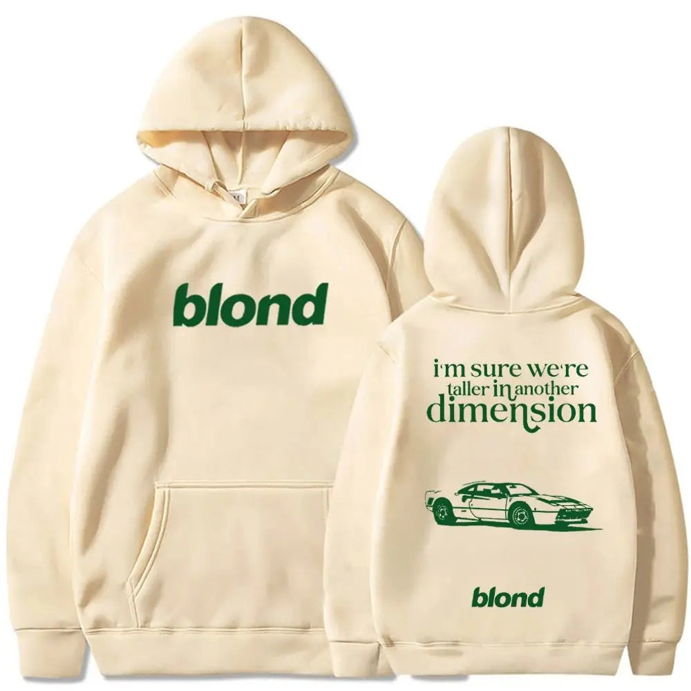 Frank Ocean Blonde Album Hoodie – White Ferrari Music Sweatshirt for Ladies & Unisex