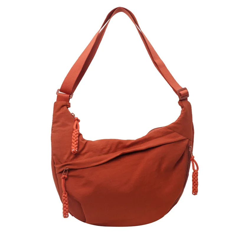 High-Capacity Nylon Shoulder Bag – Women's Versatile Crossbody & Messenger Hobo Bag