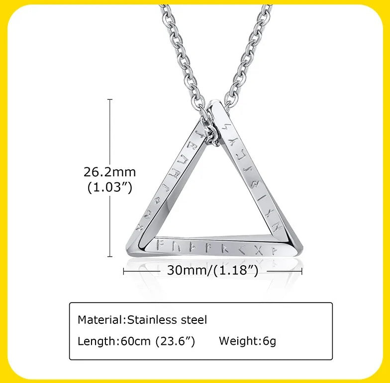 Norse Viking Geometric Style Stainless Steel Men Necklaces